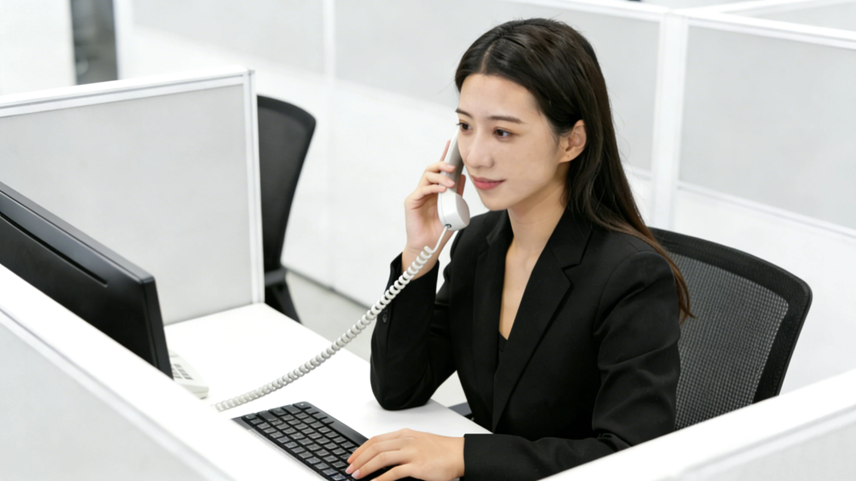 博鳐客服人员接听客户电话